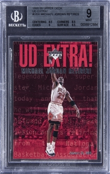 1998-99 Upper Deck "UD Extra! Michael Jordan Retires" #UDX Michael Jordan - BGS MINT 9